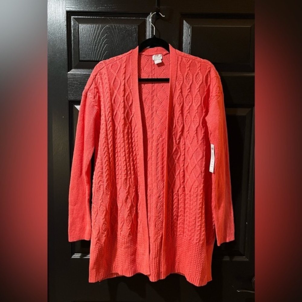 NEW Chico’s Chunky Cable Knit Cardigan Sweater NWT